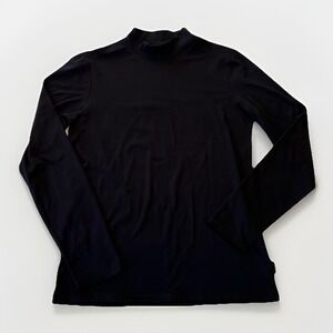 4/$25‎ Sale! Jockey Sport Women's Long Sleeve Mock Neck Size Small Black Stretch